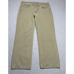 Levis 514 Jeans Mens 34x30 Light Olive Green Straight Fit Denim‎ Rodeo Cowboy